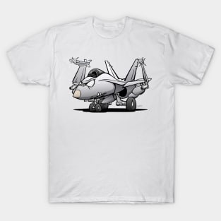 F/A-18 Hornet Fighter Jet Airplane Cartoon T-Shirt